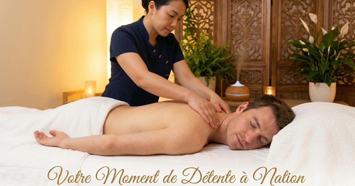Illustration professionnelle d'un massage thaïlandais